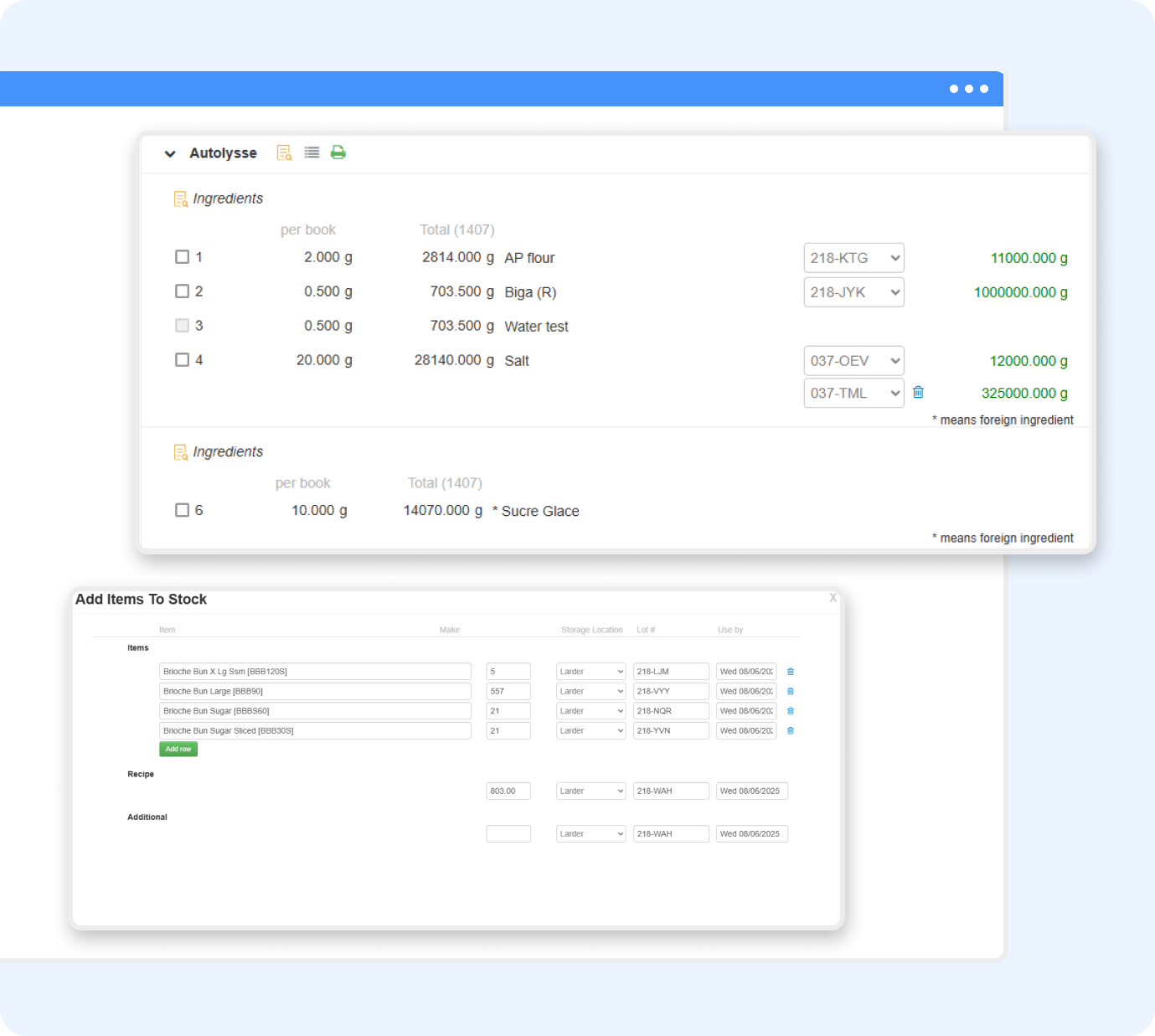 desktop screen showcasing the streamline automatic stock adjustment features