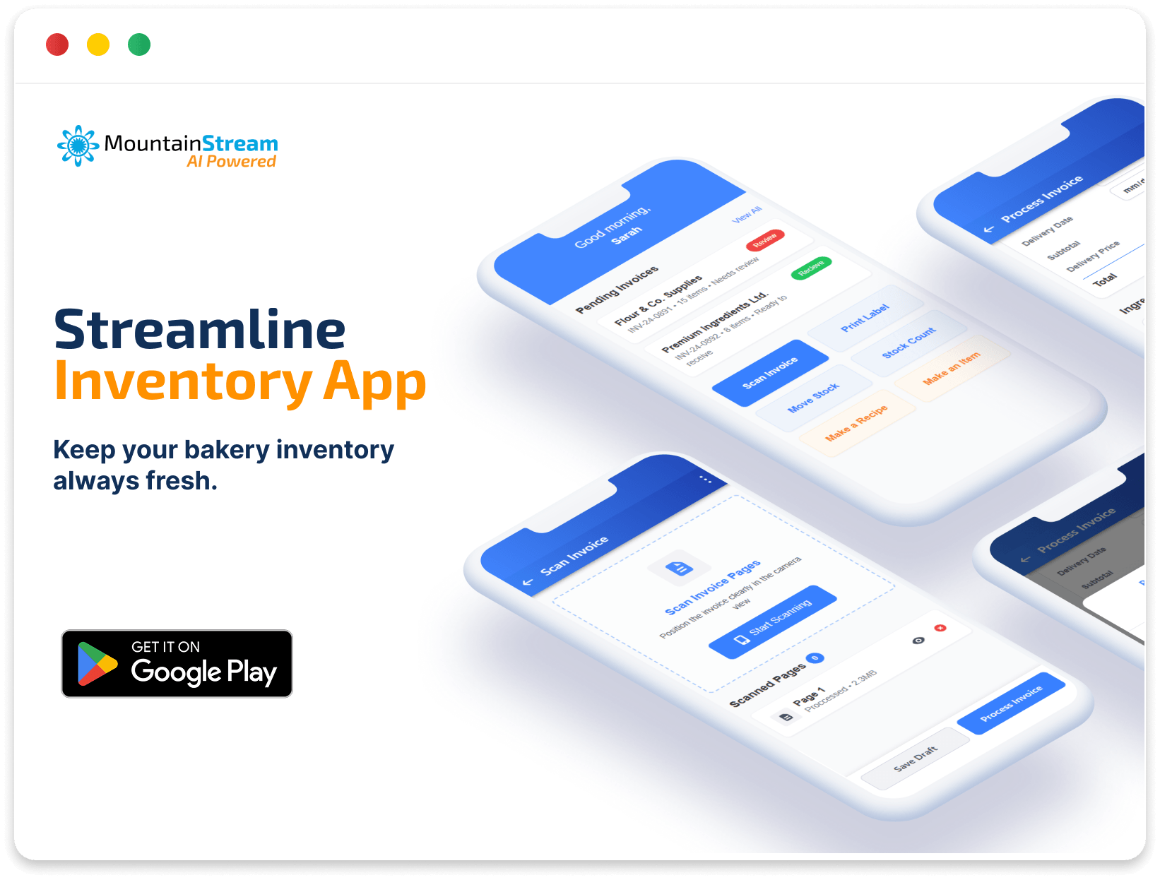 Streamline inventory app screenshot